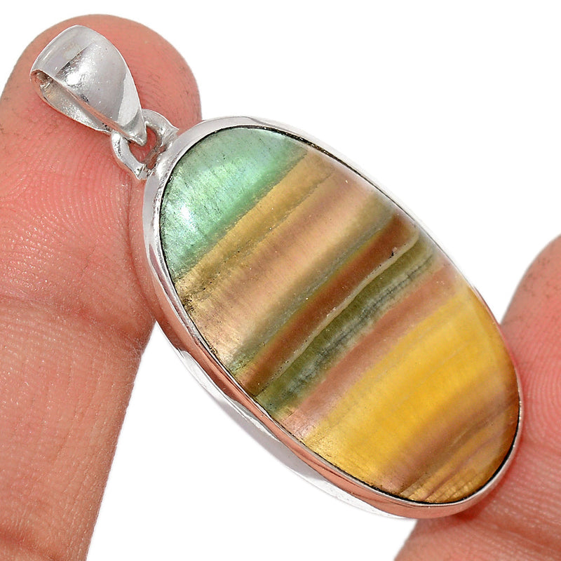1.7" Rainbow Fluorite Pendants - MFCP1738
