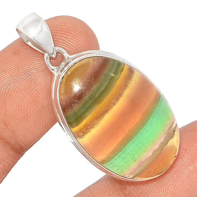 1.6" Rainbow Fluorite Pendants - MFCP1792