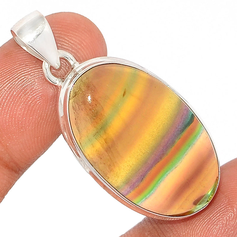 1.6" Rainbow Fluorite Pendants - MFCP1821
