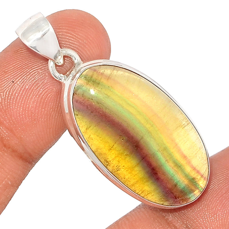 1.6" Rainbow Fluorite Pendants - MFCP1831