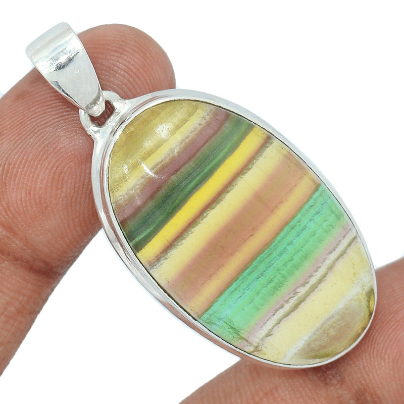1.8" Rainbow Fluorite Pendants - MFCP1840