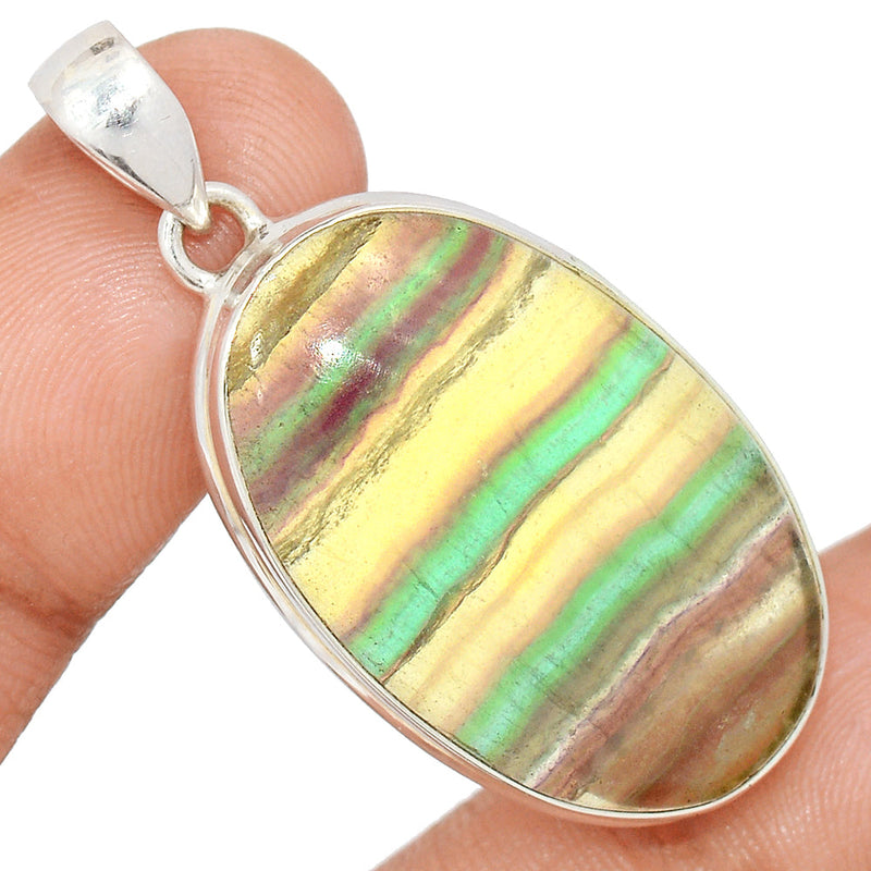 1.7" Rainbow Fluorite Pendants - MFCP1854