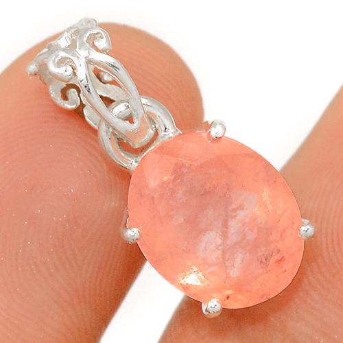 0.8" Claw - Faceted Morganite Pendants - MGFP322