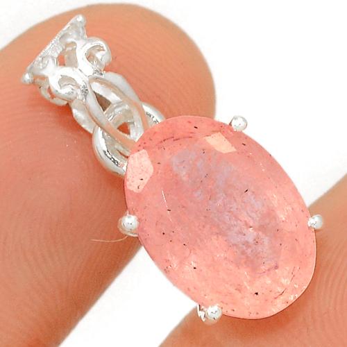 0.8" Claw - Faceted Morganite Pendants - MGFP325
