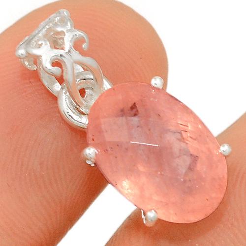 0.8" Claw - Faceted Morganite Pendants - MGFP333
