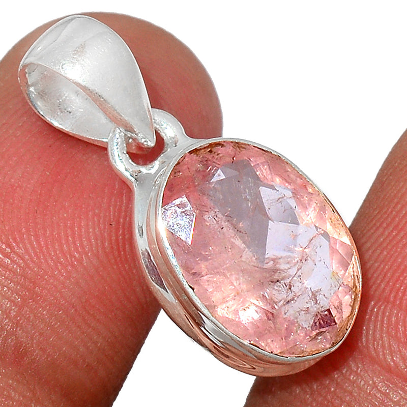 1" Morganite Faceted Pendants - MGFP404