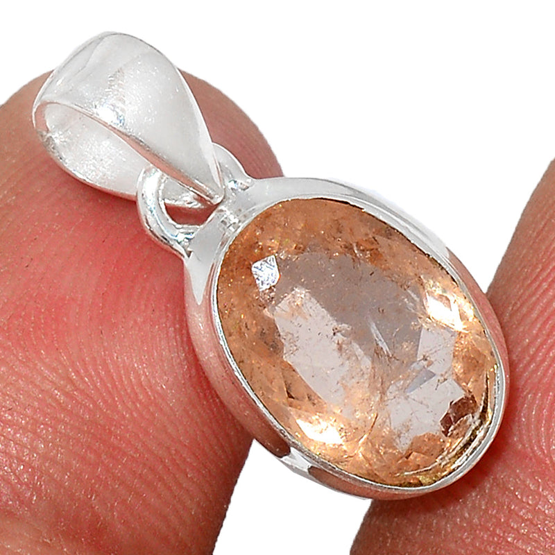 1" Morganite Faceted Pendants - MGFP406