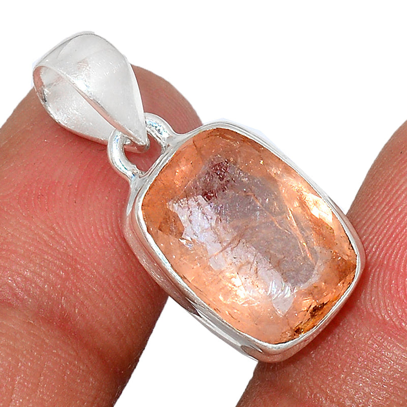 1.1" Morganite Faceted Pendants - MGFP412