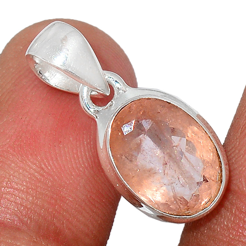 1" Morganite Faceted Pendants - MGFP425