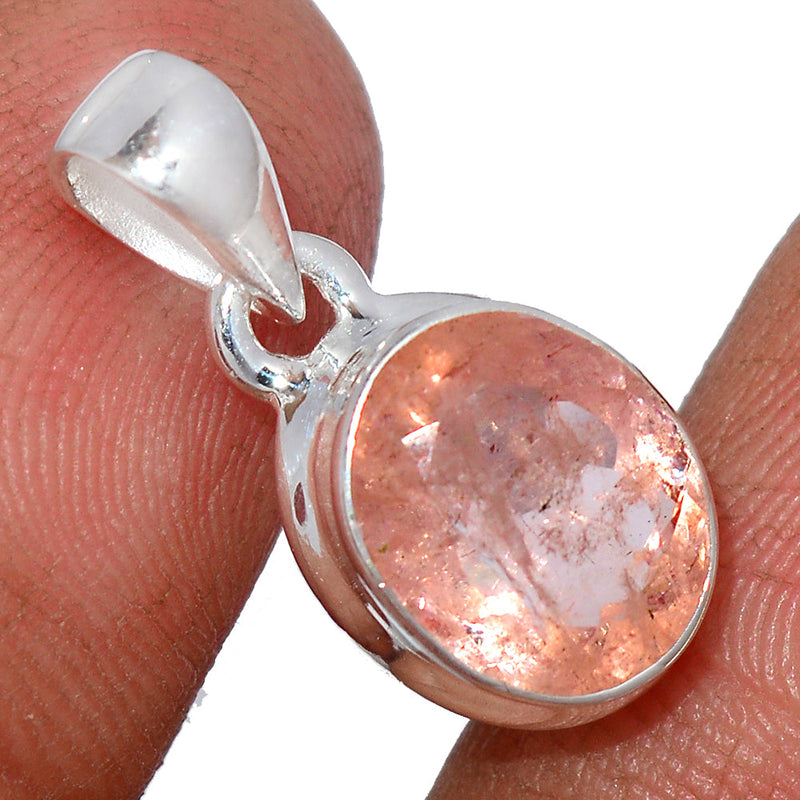 0.8" Morganite Faceted Pendants - MGFP469