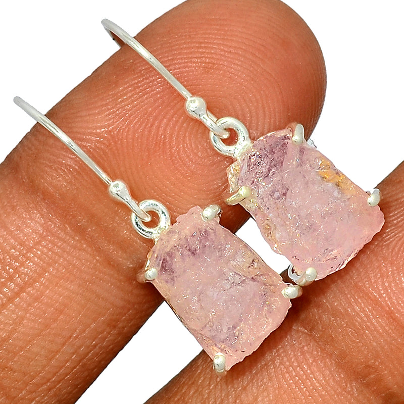 1.2" Claw - Morganite Rough Earrings - MGNE318