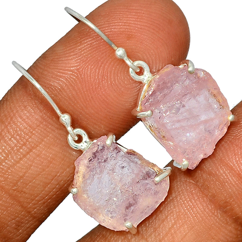 1.3" Claw - Morganite Rough Earrings - MGNE320