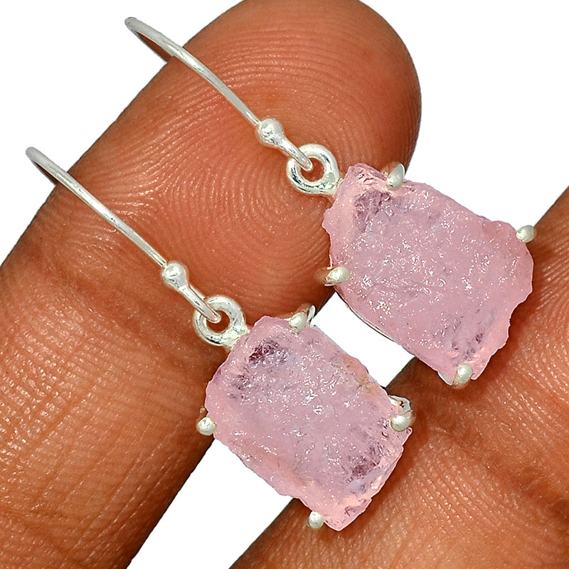 1.2" Claw - Morganite Rough Earrings - MGNE345
