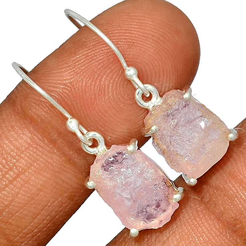 1.2" Claw - Morganite Rough Earrings - MGNE347