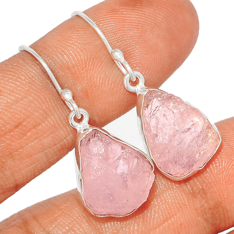 1.1" Morganite Rough Earrings - MGNE394