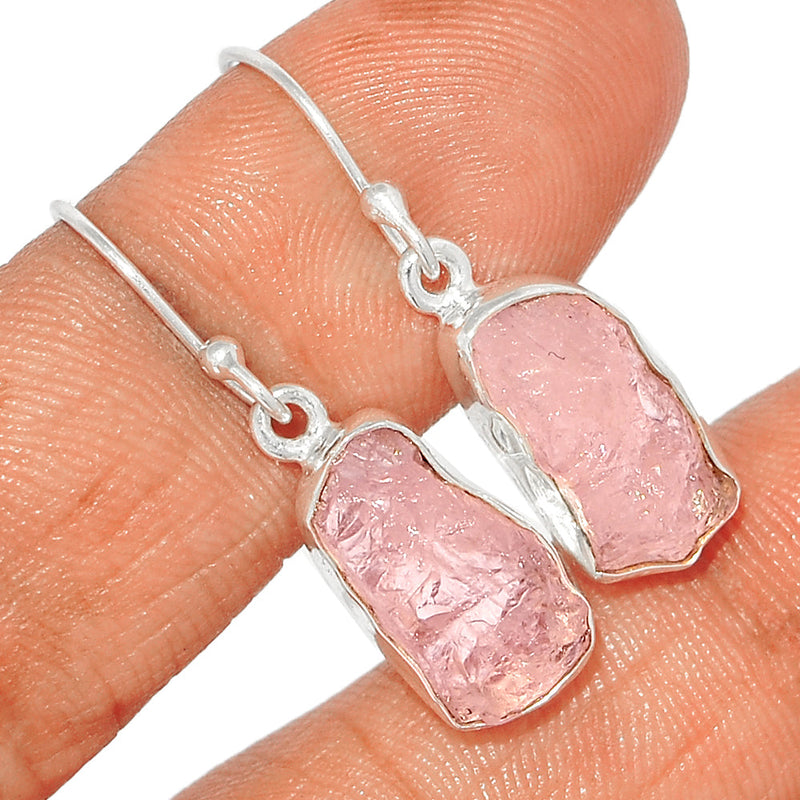 1.1" Morganite Rough Earrings - MGNE396