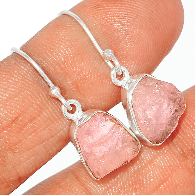 1.2" Morganite Rough Earrings - MGNE397