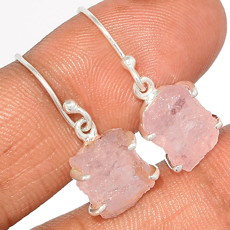 1.1"  Claw - Morganite Rough Earrings - MGNE419