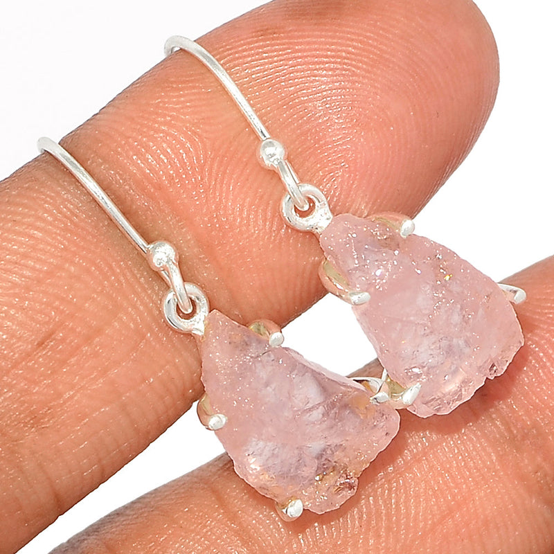 1.2"  Claw - Morganite Rough Earrings - MGNE423