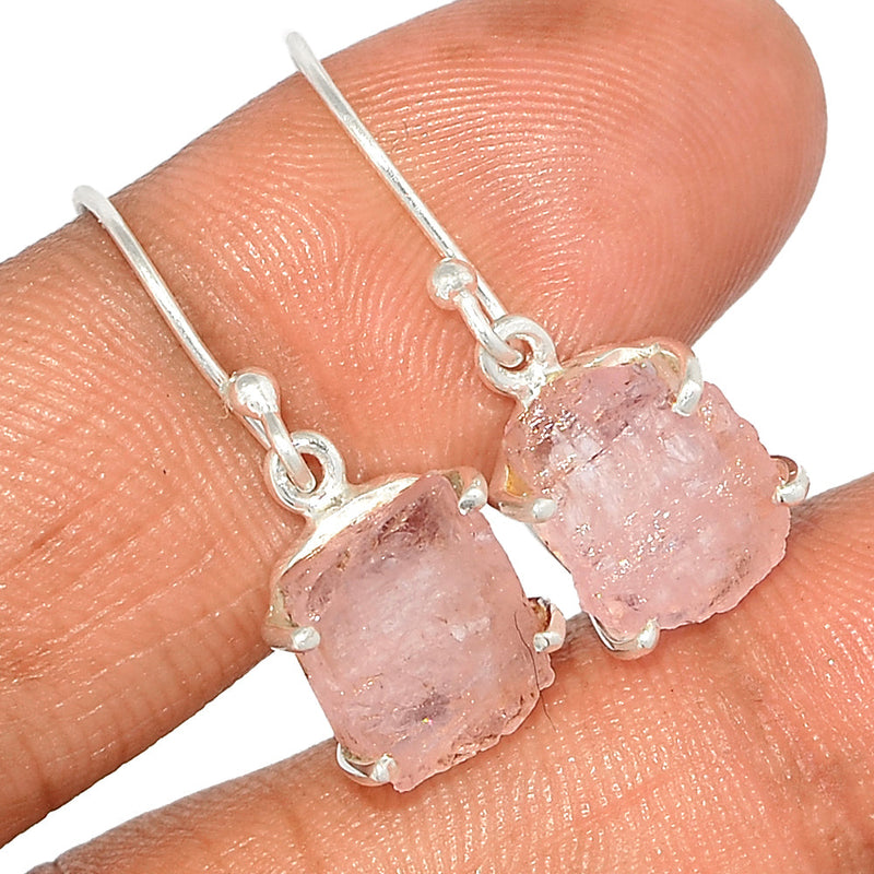 1.1"  Claw - Morganite Rough Earrings - MGNE426