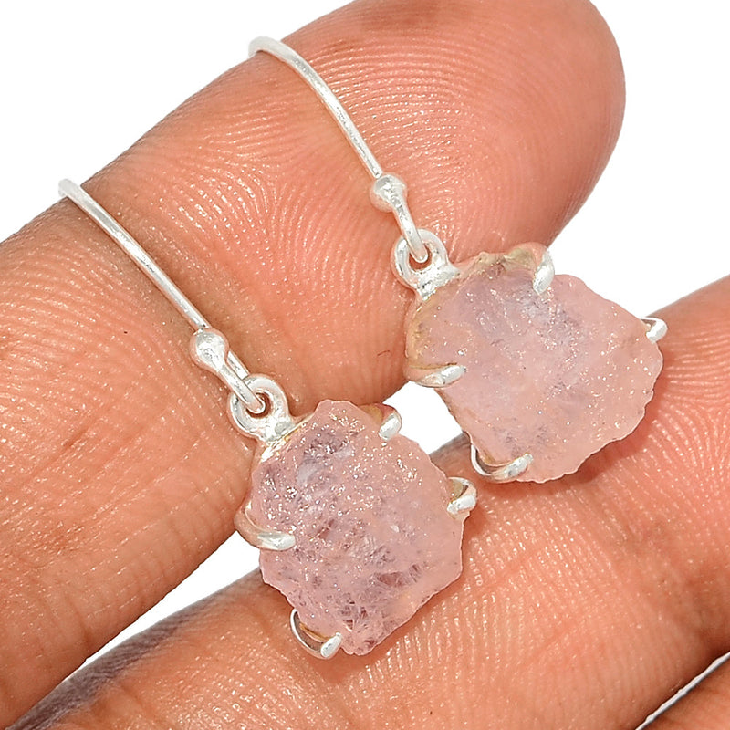 1.1"  Claw - Morganite Rough Earrings - MGNE433