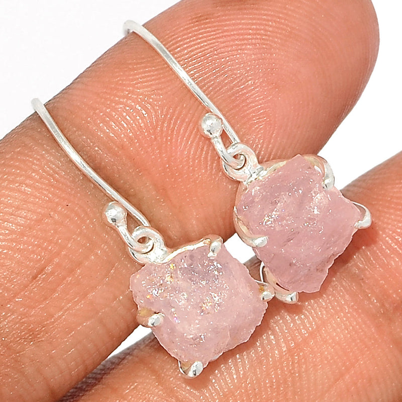 1.1"  Claw - Morganite Rough Earrings - MGNE438