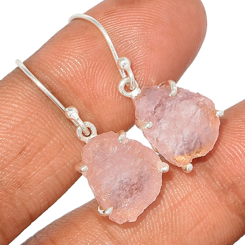 1.2"  Claw - Morganite Rough Earrings - MGNE439