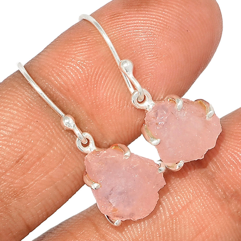 1.1"  Claw - Morganite Rough Earrings - MGNE442