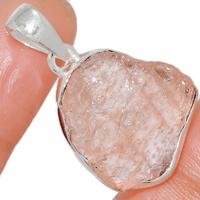 1.3" Morganite Rough Pendants - MGNP459