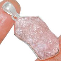 1.7" Morganite Rough Pendants - MGNP467