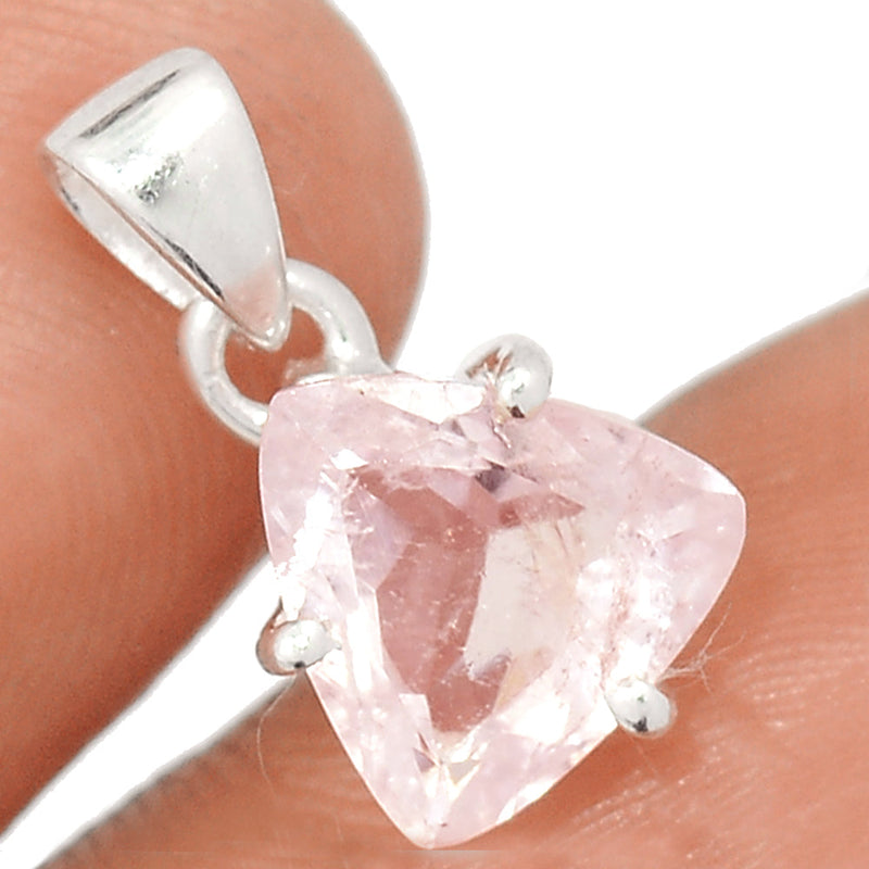0.6" Claw - Morganite Faceted Pendants - MGNP545