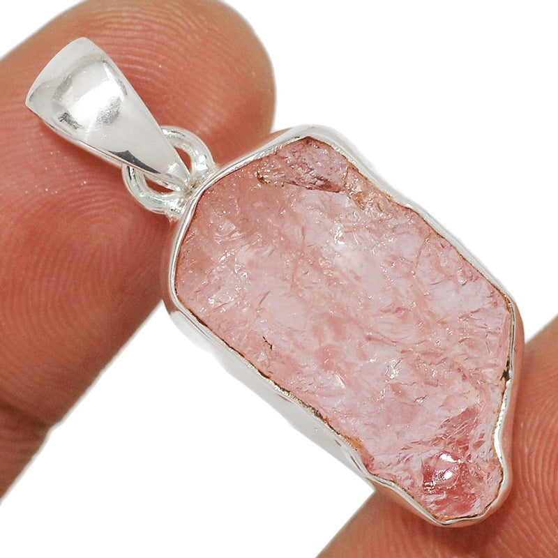 1.3" Morganite Rough Pendants - MGNP610