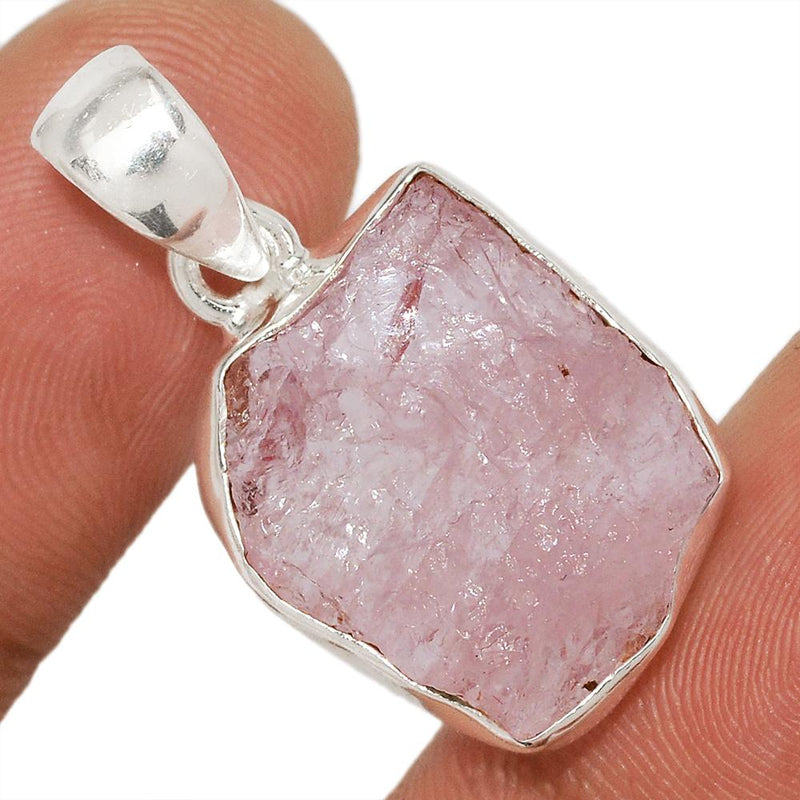 1.2" Morganite Rough Pendants - MGNP625