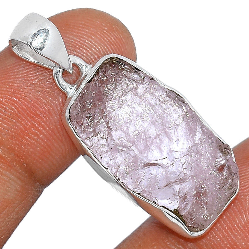 1.3" Morganite Rough Pendants - MGNP670