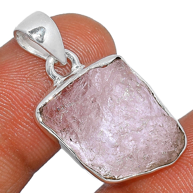 1.1" Morganite Rough Pendants - MGNP674