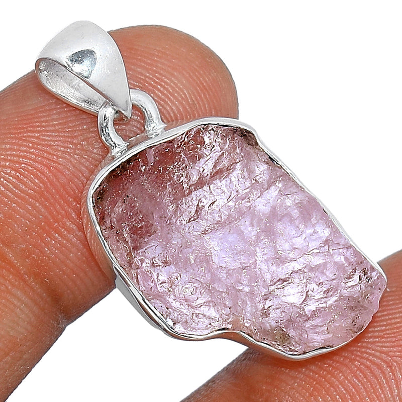 1.1" Morganite Rough Pendants - MGNP695