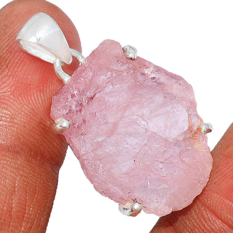 1.3" Claw - Morganite Rough Pendants - MGNP751