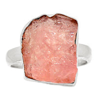Morgonite Rough Ring-MGNR304