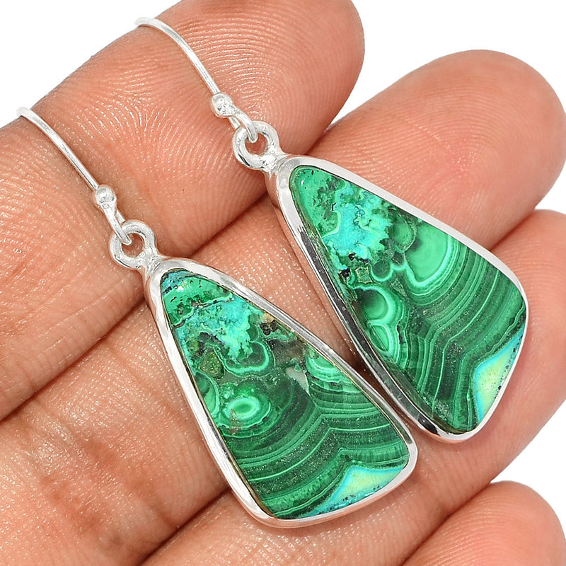 1.8" Malachite In Chrysocolla Earrings - MICE720