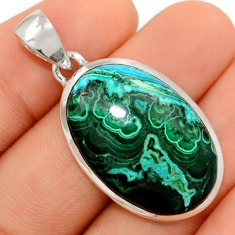 1.6" Malachite In Chrysocolla Pendants - MICP1409