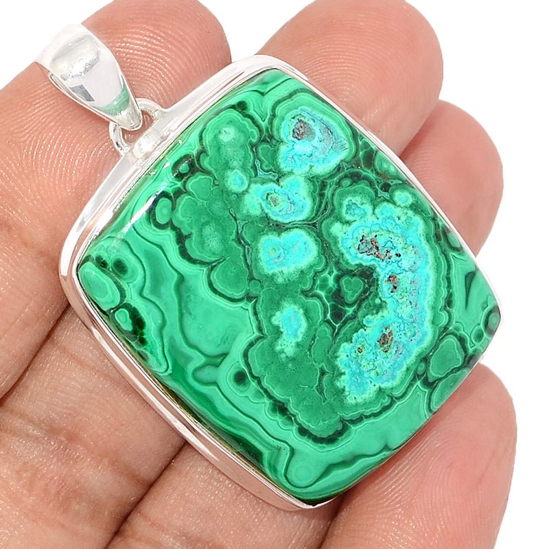 1.8" Malachite In Chrysocolla Pendants - MICP1737