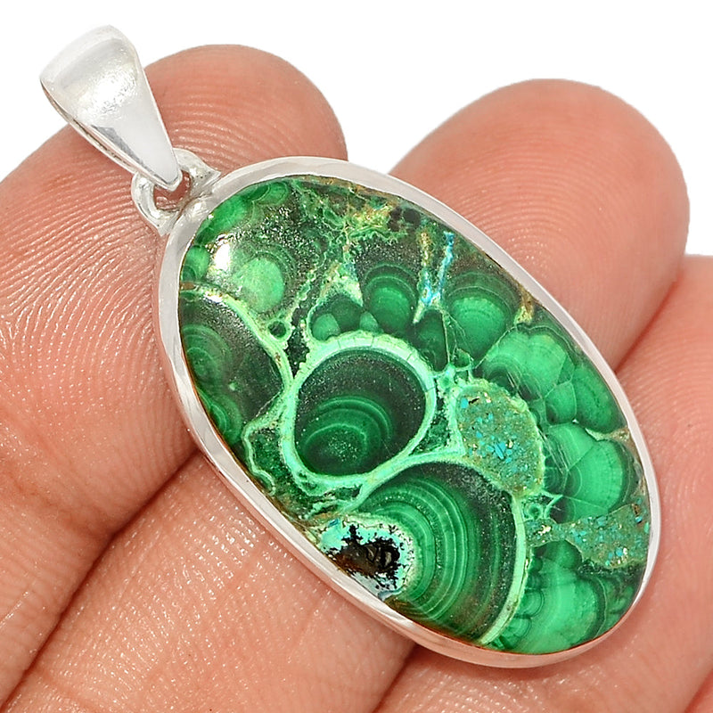 1.7" Malachite In Chrysocolla Pendants - MICP1771