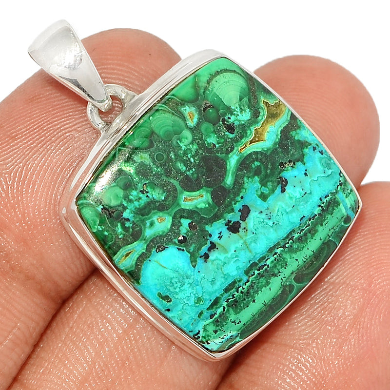 1.3" Malachite In Chrysocolla Pendants - MICP1782