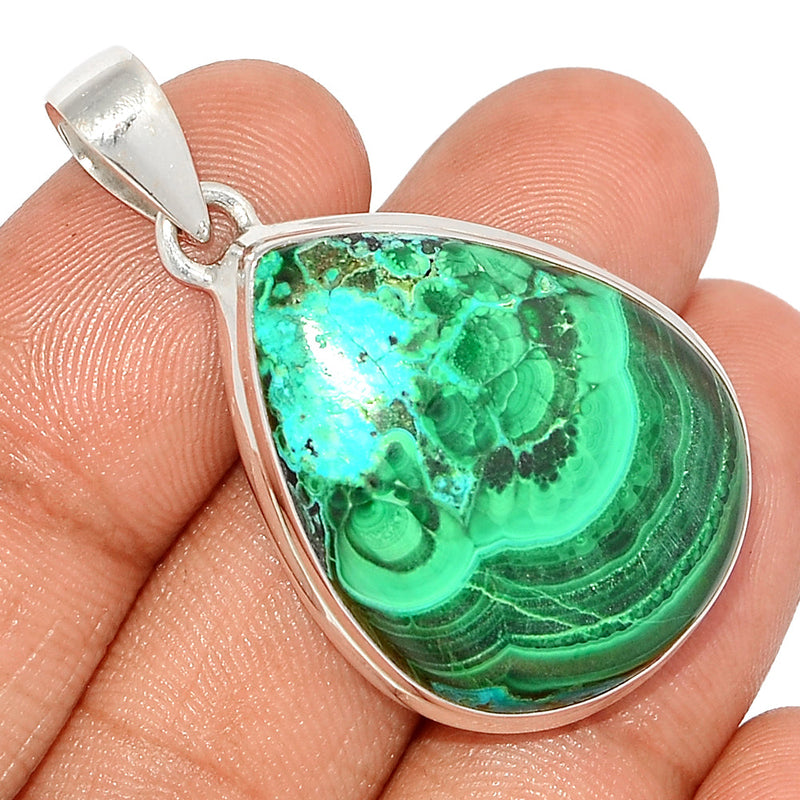 1.7" Malachite In Chrysocolla Pendants - MICP1833