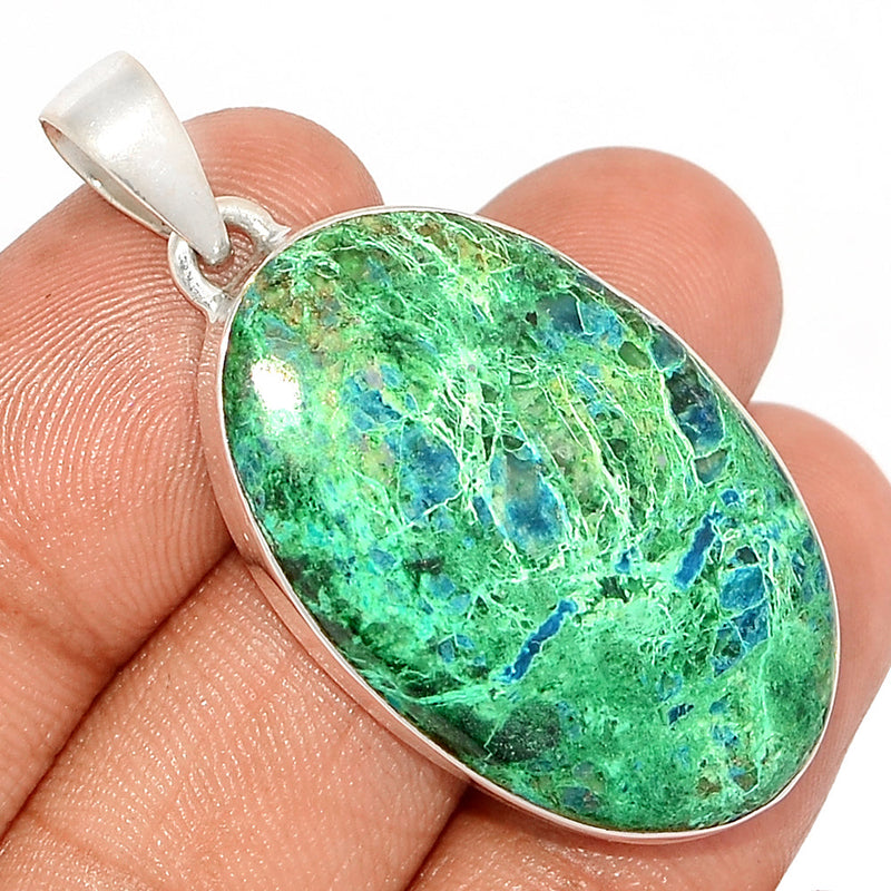 1.8" Malachite In Chrysocolla Pendants - MICP1835