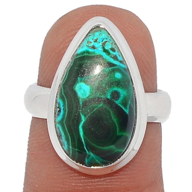 Malachite In Chrysocolla Ring - MICR677