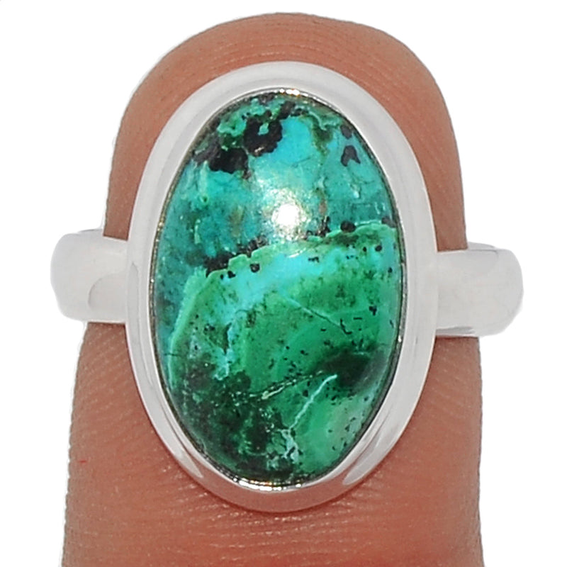 Malachite In Chrysocolla Ring - MICR706