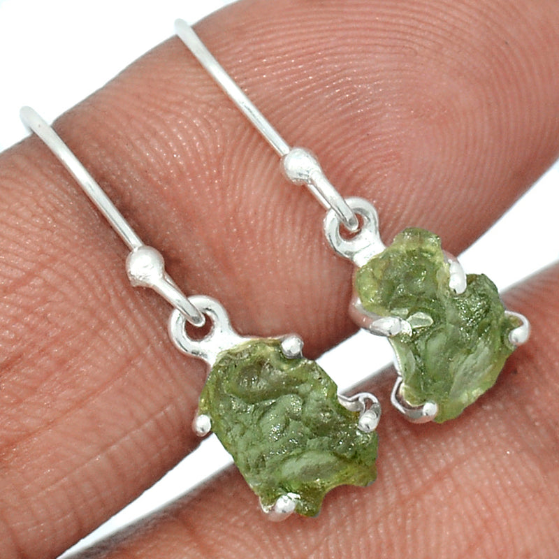 1" Claw - Moldavite Earrings - MLDE160