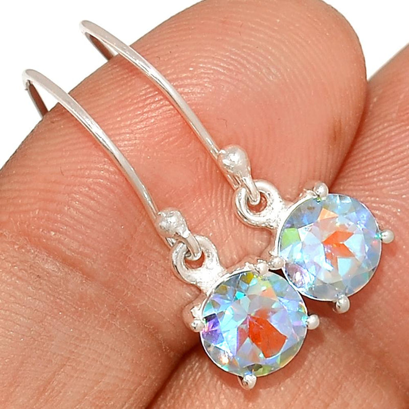 0.8" (7*7MM) : Mercury Mystic Topaz Earrings - MMTE1