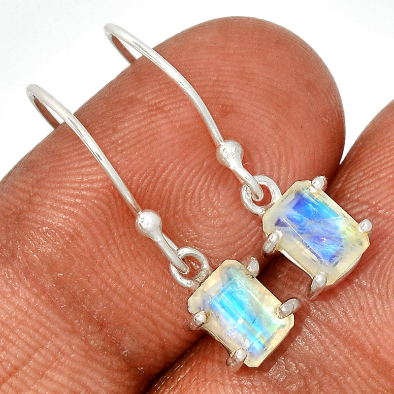 1" Claw - Moonstone Faceted Earrings - MNFE447